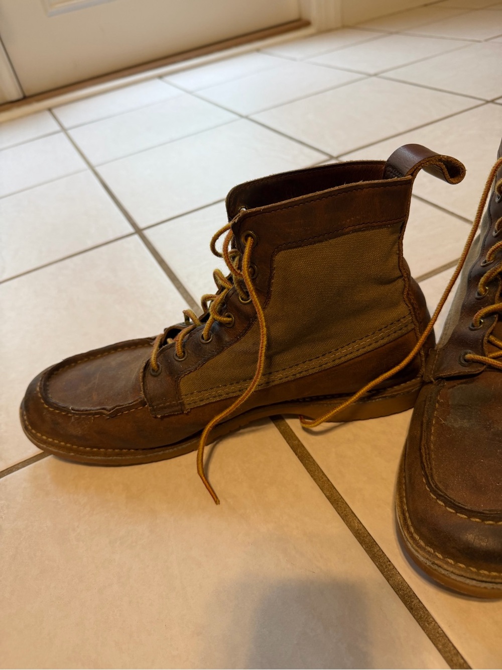 Red Wing Shoes Men's Brown & Olive Leather Boots